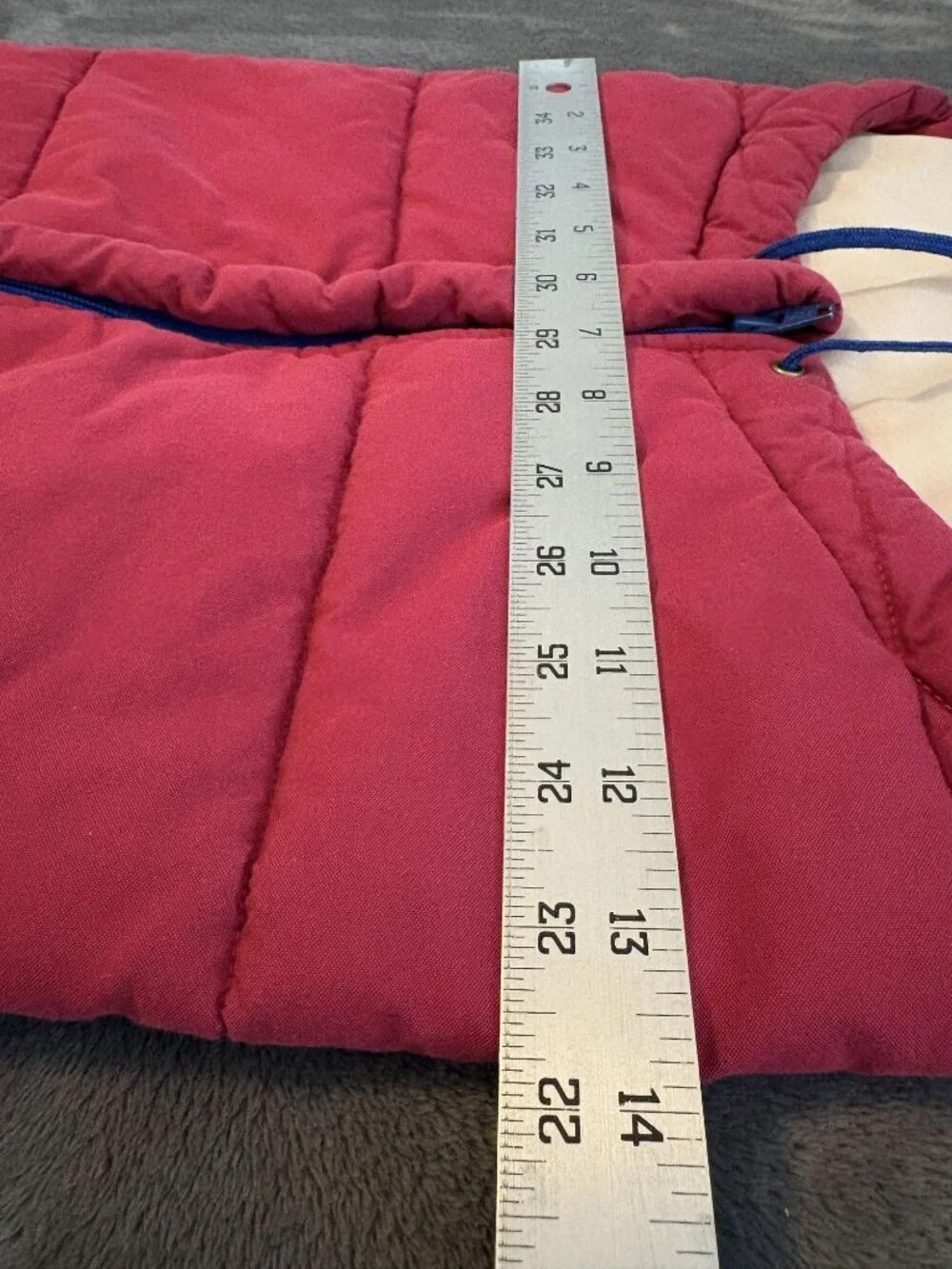 Vintage 80s L.L. Bean Baby Bag Co Bunting Snowsuit Newborn Pink Made in USA